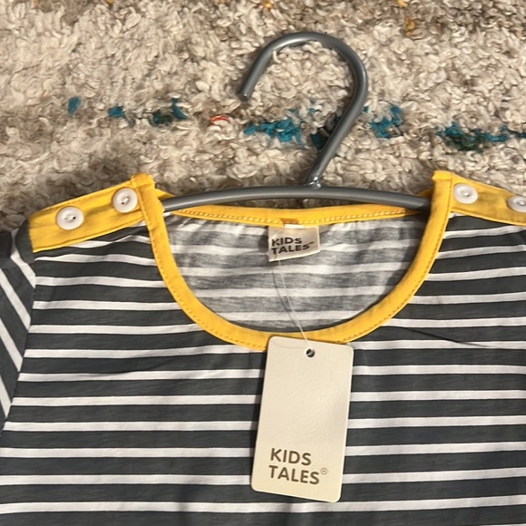 Kid Tales Striped Dress with Deer size 3-4 years NWT - Picture 3 of 8